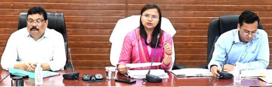 जनसमस्याओं के निराकरण और स्वच्छ सर्वेक्षण पर करें फोकस - कलेक्टर सुश्री चौधरी