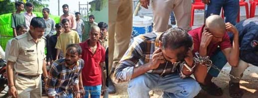 भिलाई में चाकूबाजी करने वाले बदमाशों को पुलिस ने बनाया मुर्गा, निकाला जुलूस, रास्तेभर मांगते रहे माफी