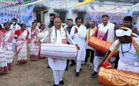 मांदर की थाप पर झूमे मुख्यमंत्री विष्णु देव साय