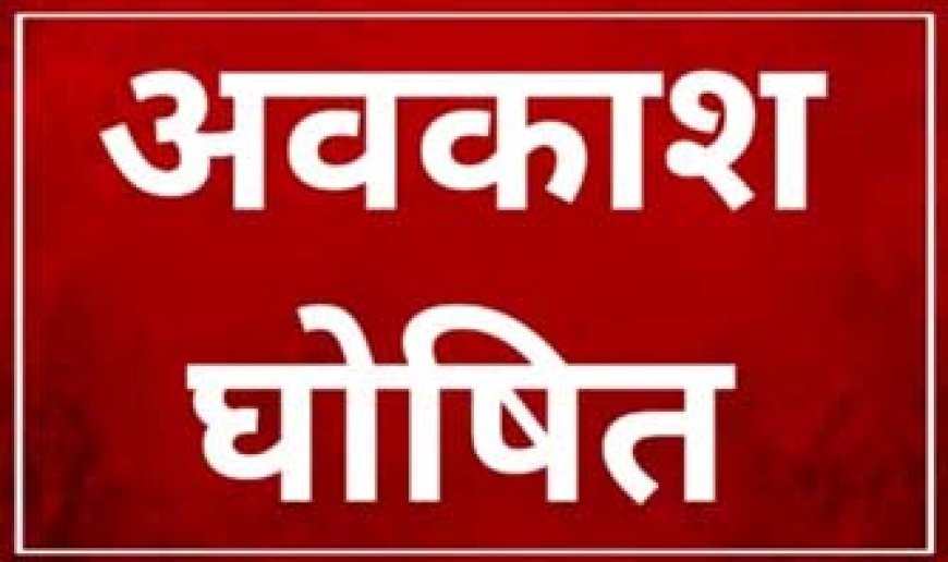ब्रेकिंग: छत्तीसगढ़ सरकार ने घोषित किया सार्वजनिक अवकाश