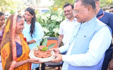 मुख्यमंत्री विष्णुदेव साय ने प्रधानमंत्री आवास योजना की हितग्राहियों को दीपावली का उपहार किया भेंट