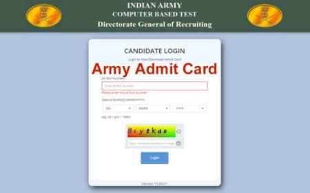 छत्तीसगढ़ में दिसम्बर 2024 में होने वाली अग्निवीर भर्ती रैली के लिए एडमिट कार्ड जारी