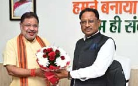 मुख्यमंत्री विष्णुदेव साय से नवनिर्वाचित विधायक सुनील सोनी ने की सौजन्य मुलाकात