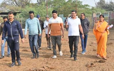 कोसानगर कांजी हाउस का औचक निरीक्षण करने पहुंचे निगम आयुक्त