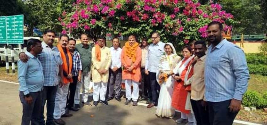 अंबागढ़ चौकी में भाजपा कार्यकर्ताओं ने रेस्ट हाउस में भव्य स्वागत एवं अभिनंदन