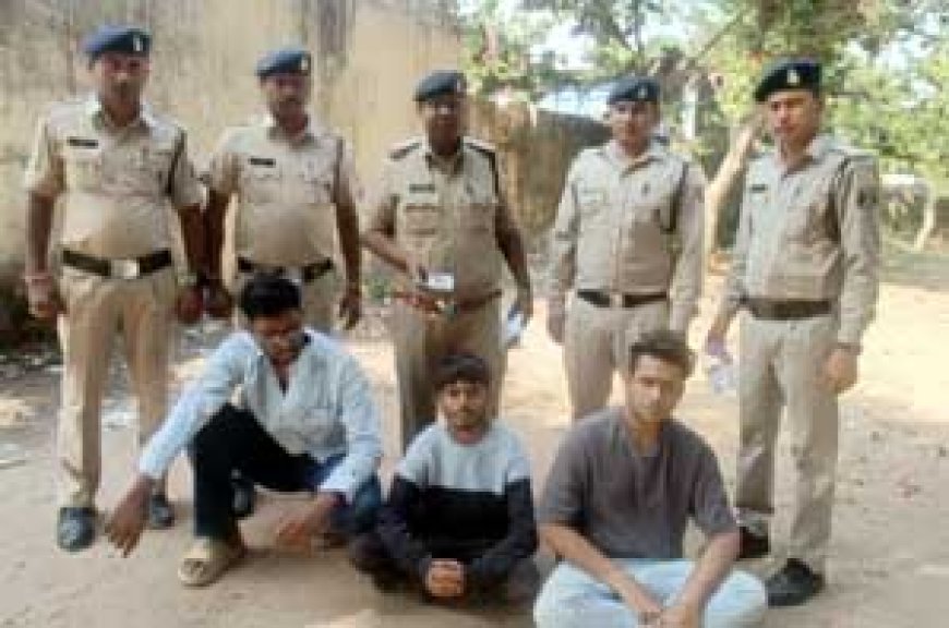 प्रतिबंधित MDMA ड्रग्स बेचने के फिराक ग्राहक तलाश करते 3 आरोपी गिरफ्तार, 2 लाख रुपए का मशरूका जप्त