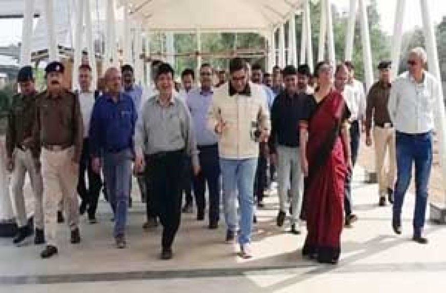 रेलवे जीएम ने पावर हाउस रेलवे स्टेशन का किया निरीक्षण....अमृत भारत स्टेशन योजना के कामों को देखा, इसी साल पूरा करने के निर्देश