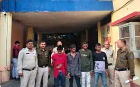 शराब दुकान में 3 लोगों को मारा चाकू, 4 बदमाशों ने की थी लूटपाट, पुलिस ने चारों आरोपियों को किया गिरफ्तार