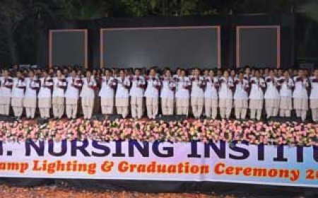 सी.एम. नर्सिंग इंस्टीट्यूट में लैंप लाईटिंग एवं ग्रेजुएशन सेरेमनी का आयोजन