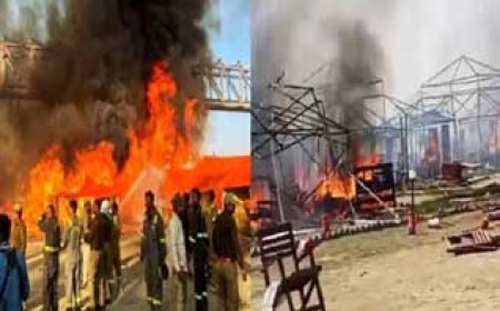 महाकुंभ की सबसे महंगी डोम सिटी में आग लगी, न्यायिक आयोग आज पहुंचेगा, अखिलेश बोले- मौत के आंकड़े छिपाना अपराध