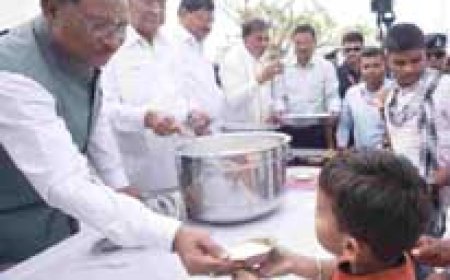 गिरौदपुरी मेले में मुख्यमंत्री विष्णु देव साय ने की पूजा-अर्चना, मेले की राशि बढ़ाने की घोषणा