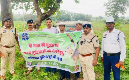 "ऑपरेशन सुरक्षा": गायों की रक्षा और हादसों की रोकथाम के लिए सड़कों पर रेडियम पट्टा अभियान