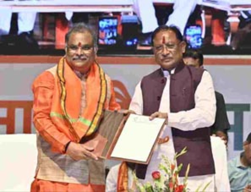 श्रीनिवास मद्दी ने संभाला स्टेट बेवरेजेस कॉर्पोरेशन का दायित्व, मुख्यमंत्री साय ने दी शुभकामनाएं