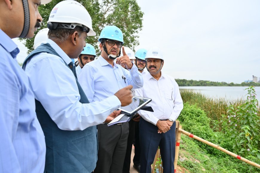 भिलाई पहुंचे निदेशक मनीष राज गुप्ता, फ्लोटिंग सोलर प्लांट परियोजना का किया निरीक्षण