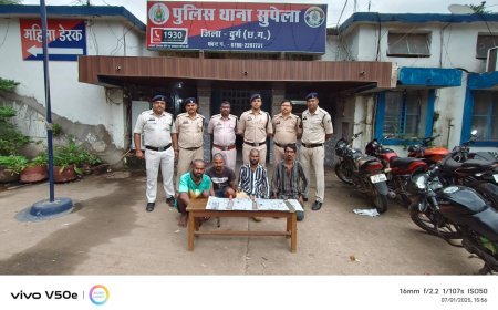 धारदार हथियार लहराकर दहशत फैलाने वाले तीन आरोपी गिरफ्तार, सुपेला पुलिस की त्वरित कार्रवाई