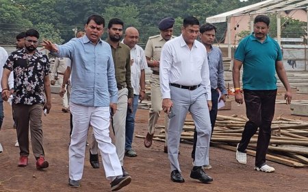 भिलाई में शिव महापुराण कथा की भव्य तैयारी: SSP विजय अग्रवाल ने लिया स्थल का जायजा