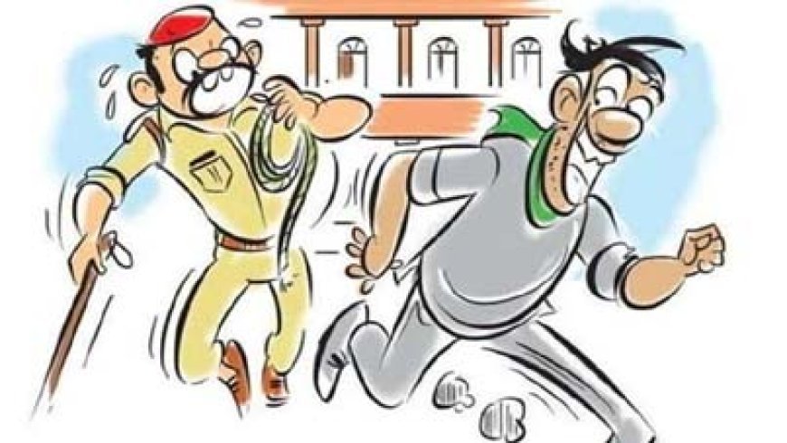 गले में कांच टिकाकर लूट करने वाला आरोपी चढ़ा पुलिस के हत्थे