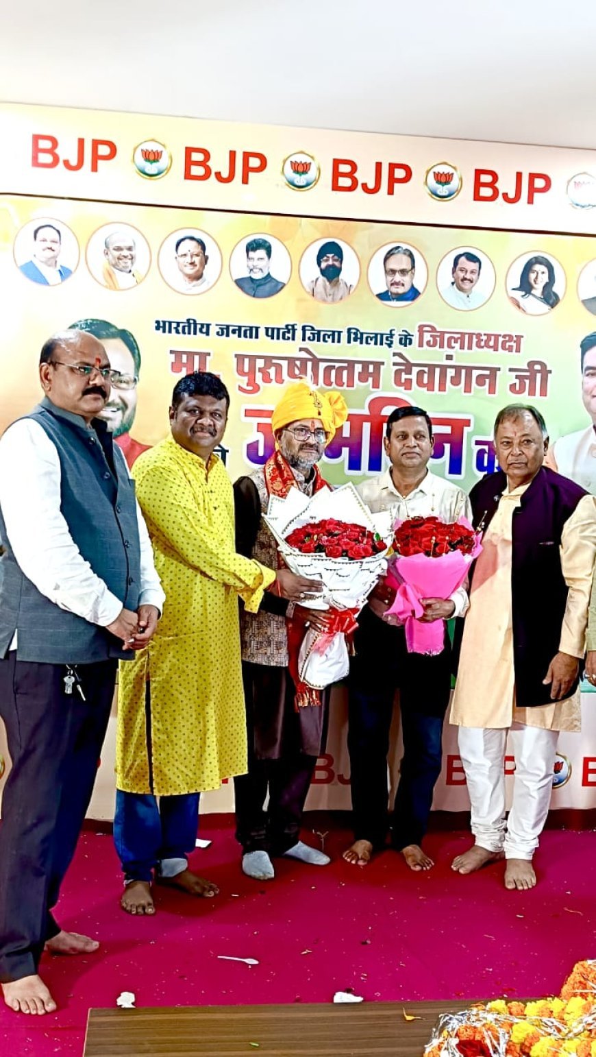 भाजपा जिलाध्यक्ष पुरुषोत्तम देवांगन के जन्मदिवस पर कार्यकर्ताओं ने दी शुभकामनाएं, मनाया स्नेह समारोह