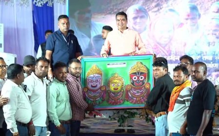 अखिल भारतीय उड़िया समाज ने विधायक सेन को दी जन्मदिन की बधाई, भगवान जगन्नाथ का चित्र किया भेंट