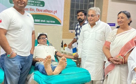 ब्रह्माकुमारीज़ के रक्तदान महाअभियान में अरुण वोरा हुए शामिल, दिया सेवा और एकता का संदेश