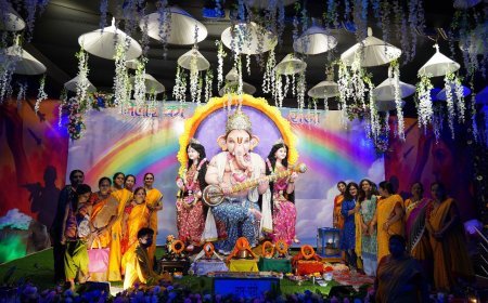 भिलाई सेक्टर-7 गणेश पंडाल में ‘ऑपरेशन सिंदूर’ थीम आकर्षण का केंद्र, श्रद्धालुओं की उमड़ी भीड़