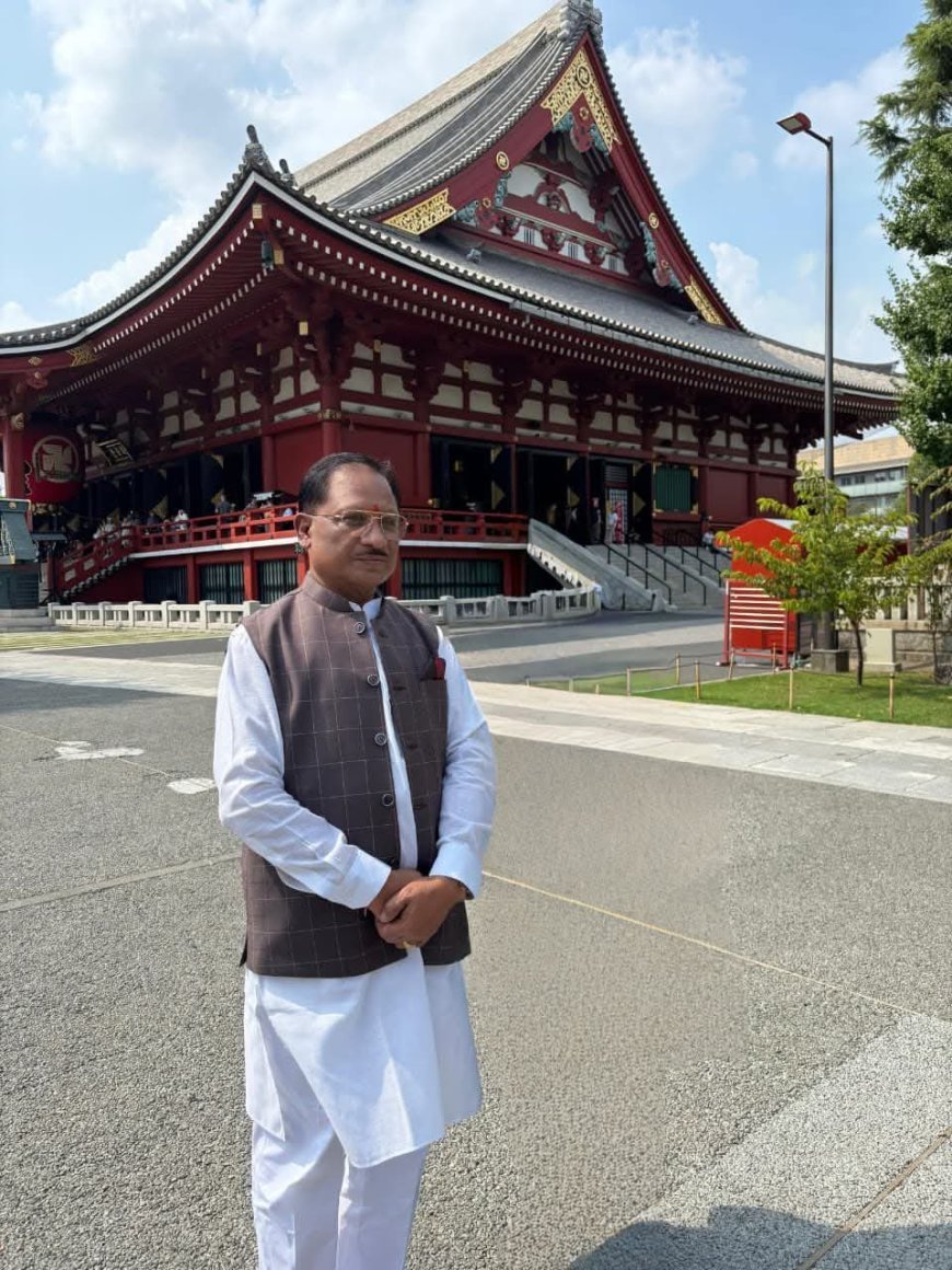 टोक्यो के ऐतिहासिक असाकुसा मंदिर में सीएम विष्णु देव साय ने की प्रार्थना