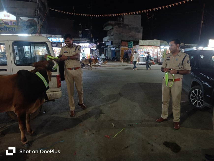 एनएच पर मवेशी छोड़ने वाले दो मालिकों पर सूरजपुर पुलिस की कार्रवाई
