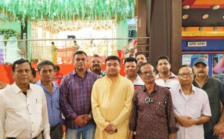 हाऊसिंग बोर्ड कालिबाड़ी में मां दुर्गा विराजित, धूप-बारिश से बचाव के लिए भव्य इंतजाम