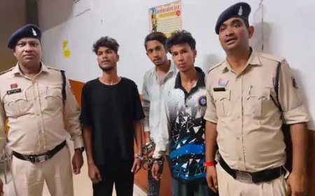 दुर्ग में चाकू-तलवार लहराकर दहशत फैलाने वाले तीन युवक गिरफ्तार — पुलिस ने हथियार किए जब्त