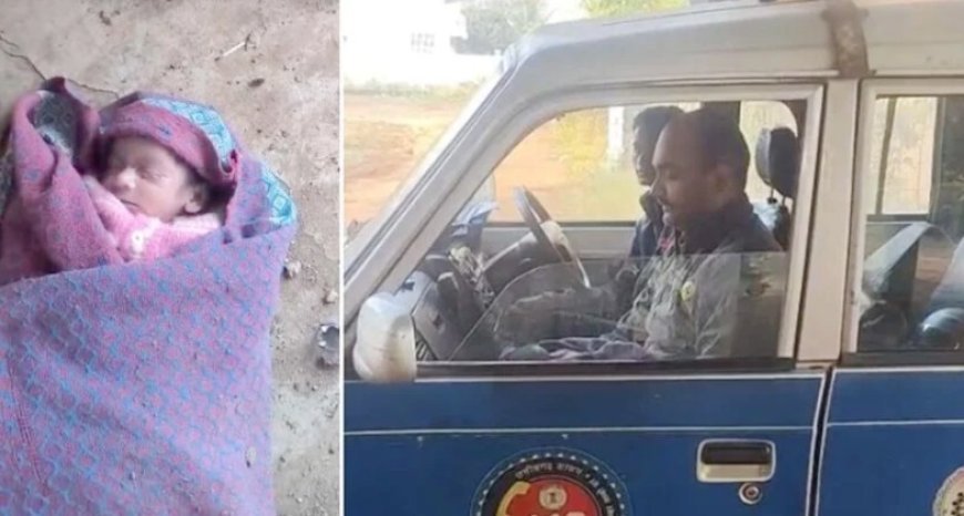 रोने की आवाज से खुला राज: खंडहर में लावारिस मिली नवजात, अस्पताल में भर्ती