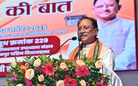 मुख्यमंत्री विष्णु देव साय ने जनप्रतिनिधियों संग ‘मन की बात’ कार्यक्रम की 129वीं कड़ी का श्रवण, स्वास्थ्य जागरूकता और राष्ट्र निर्माण का दिया प्रेरक संदेश