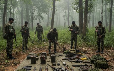 नारायणपुर में सुरक्षा बलों को बड़ी सफलता! भारी मात्रा में नक्सल डंप बरामद, हथियार–विस्फोटक और दवाइयों की खेप जब्त