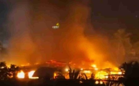 आगजनी से हड़कंप… किसानों की 40 एकड़ की पैरावट और मूर्ति निर्माण की झोपड़ी जलकर खाक