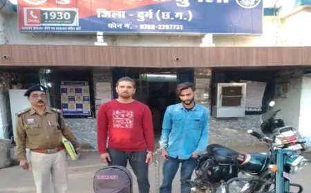 दुर्ग में गांजा तस्करी पर पुलिस का शिकंजा: 5 लाख से ज्यादा का मादक पदार्थ जब्त, 3 आरोपी गिरफ्तार