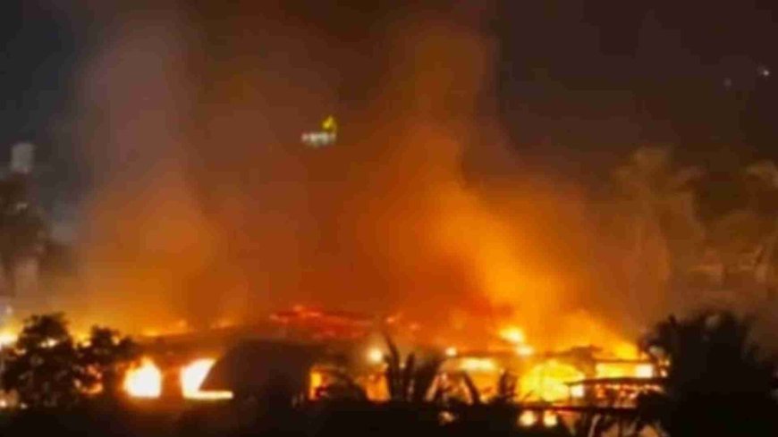 आगजनी से हड़कंप… किसानों की 40 एकड़ की पैरावट और मूर्ति निर्माण की झोपड़ी जलकर खाक