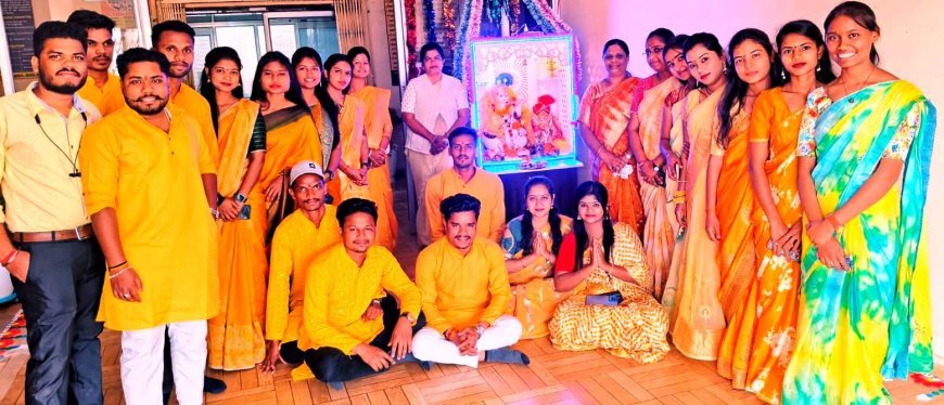 उदय महाविद्यालय में श्रद्धा और उल्लास के साथ मनाई गई बसंत पंचमी