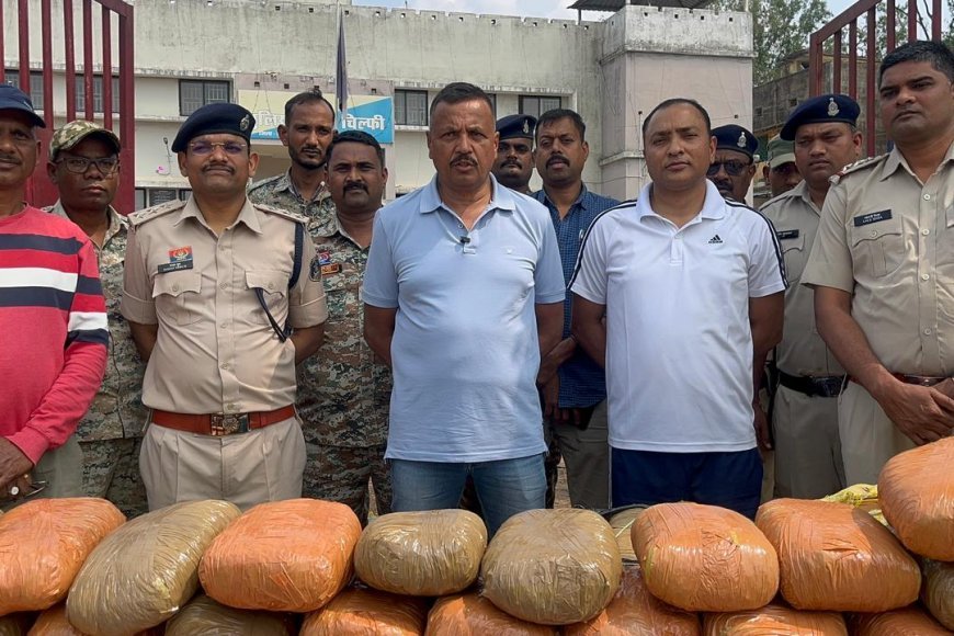 अंतरराज्यीय गांजा तस्करी का भंडाफोड़: कबीरधाम में 900 किलो माल पकड़ा, 5 करोड़ की खेप जब्त