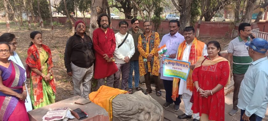 विश्व कवि गुरुदेव रविंद्र नाथ टैगोर की खंडित प्रतिभा प्रबंधन ने संधारण के लिए मैत्री बाग स्थानांतरित किया*