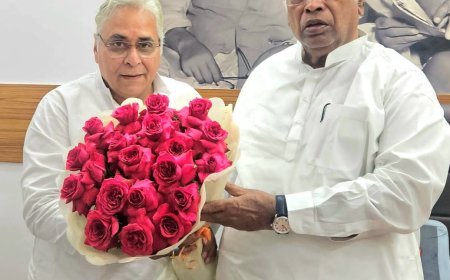 *दिल्ली प्रवास के दौरान अरुण वोरा ने की मल्लिकार्जुन खड़गे से सौजन्य मुलाकात*