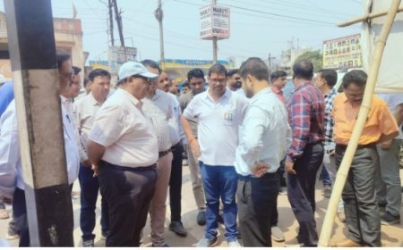 भिलाई में प्रस्तावित कैनाल रोड का निरीक्षण, अतिक्रमण हटाकर जल्द शुरू होगा निर्माण