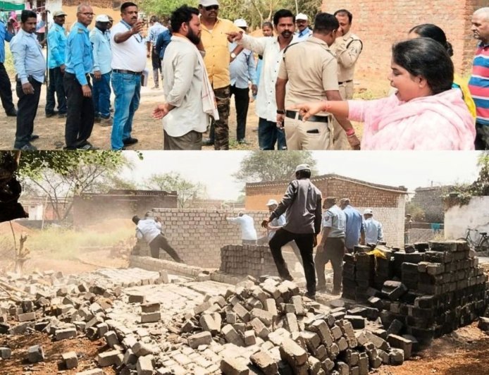 बीएसपी की बड़ी कार्रवाई, अवैध कब्जों पर चला बुलडोजर