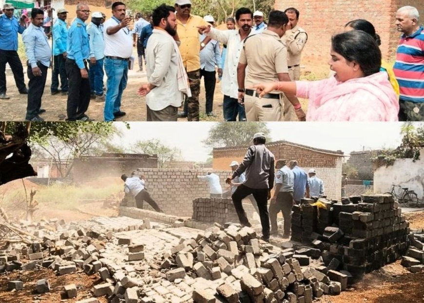 बीएसपी की बड़ी कार्रवाई, अवैध कब्जों पर चला बुलडोजर