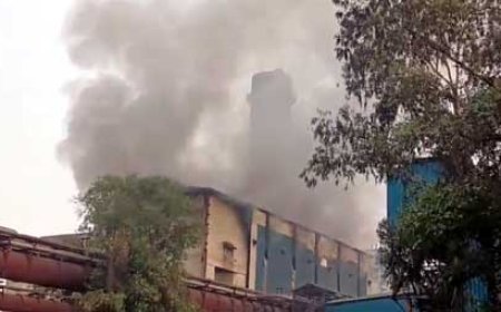 भिलाई स्टील प्लांट में भीषण आग: टर्बाइन ब्लास्ट से मचा हड़कंप, 5 कर्मचारी घायल