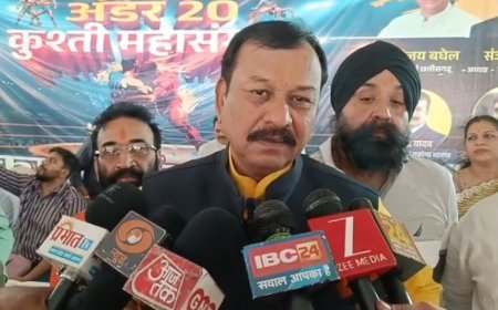 भिलाई में अंडर-20 राष्ट्रीय कुश्ती स्पर्धा का आगाज़, 28 राज्यों के 1100 पहलवानों ने दिखाई दमखम