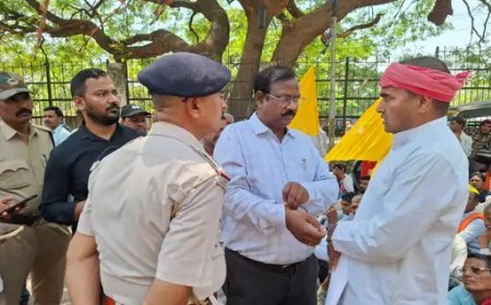 40 साल बाद भी नहीं मिला मुआवजा, दुर्ग में किसानों का प्रदर्शन