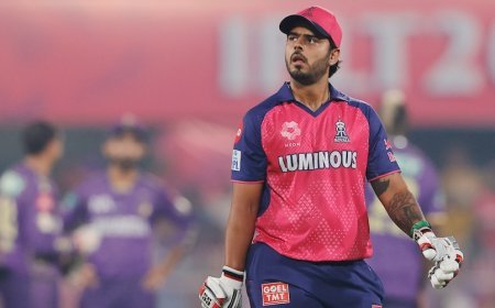 CSK vs DC मैच में अंपायर से भिड़ना नीतीश राणा को पड़ गया भारी, तगड़े जुर्माने के साथ मिली ये सजा