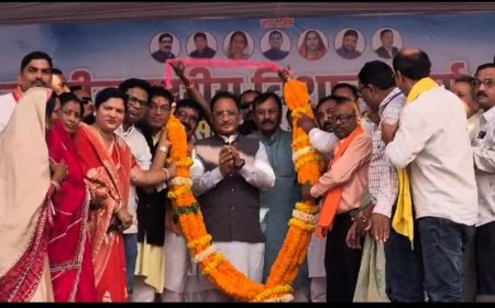 भरर में कर्मा महोत्सव में सीएम साय ने दी 60 लाख की सौगात, 13 नवदंपतियों को दिया आशीर्वाद