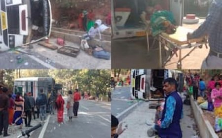 कवर्धा में हादसा: तेज रफ्तार बस ने ट्रक को मारी टक्कर, 15 से ज्यादा यात्री घायल, कई की हालत गंभीर