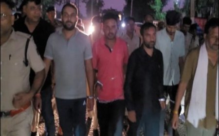 BJP Leader Murder Case: भाजपा नेता समेत 3 की हत्या करने वालों का निकला जुलूस, बोले- अपराध करना पाप है, पुलिस हमारी बाप है,