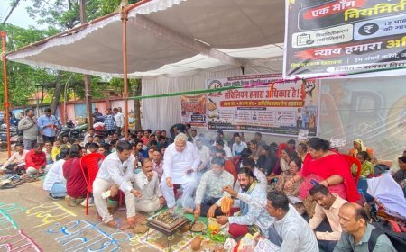 नियमितीकरण की मांग पर विद्यामितानों का आंदोलन तेज, सद्बुद्धि यज्ञ कर सरकार के खिलाफ खोला मोर्चा